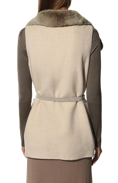 Жилет с отделкой из меха шиншиллы LORO PIANA, арт. FAE4948, фото 4