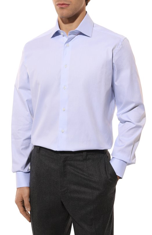 Хлопковая сорочка Corneliani 94P100-9411700 Голубой  94P100-9411700 Фото 3