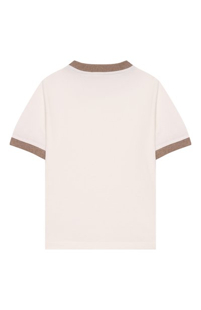 Хлопковая футболка ELEVENTY кремового цвета по цене 9755 руб., арт. EY8P41/Z3708_001, фото 2 Хлопковая футболка ELEVENTY, арт. EY8P41/Z3708_001, фото 2