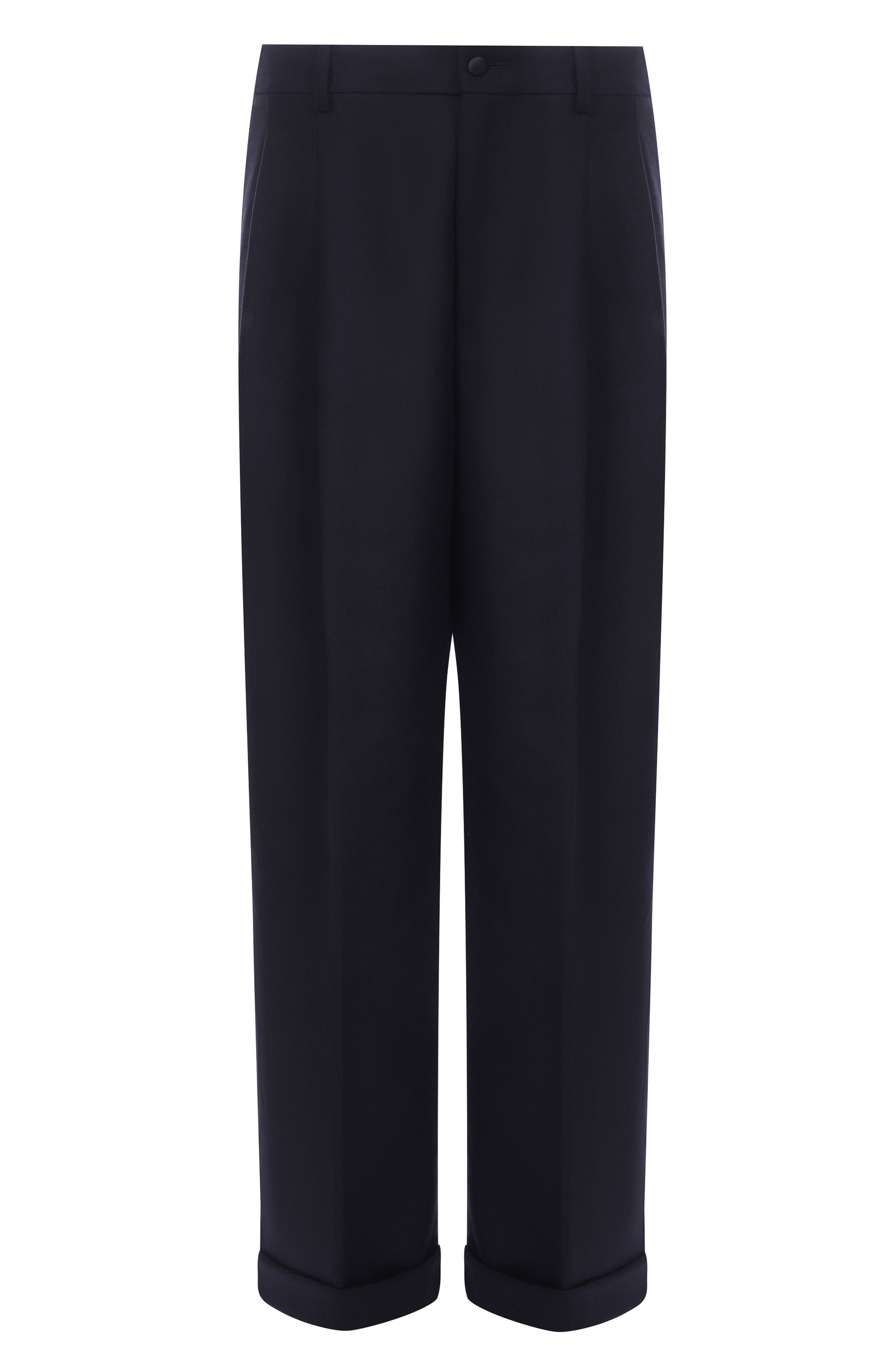 Шерстяные брюки DOLCE & GABBANA черного цвета по цене 175500 руб., арт. GP168T/HU2A8, фото 1 Шерстяные брюки DOLCE & GABBANA, арт. GP168T/HU2A8, фото 1