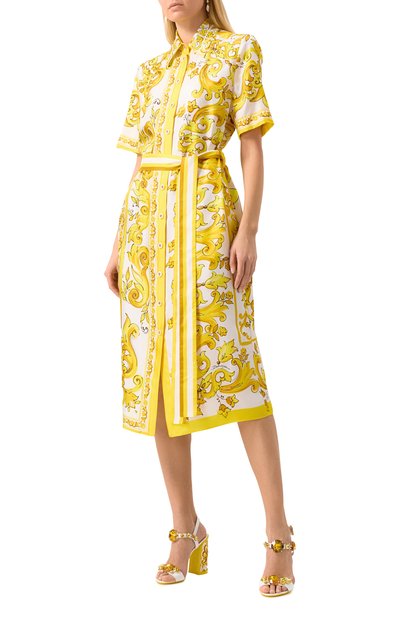 Шелковое платье DOLCE & GABBANA, арт. F6JICT/HI1TK, фото 3