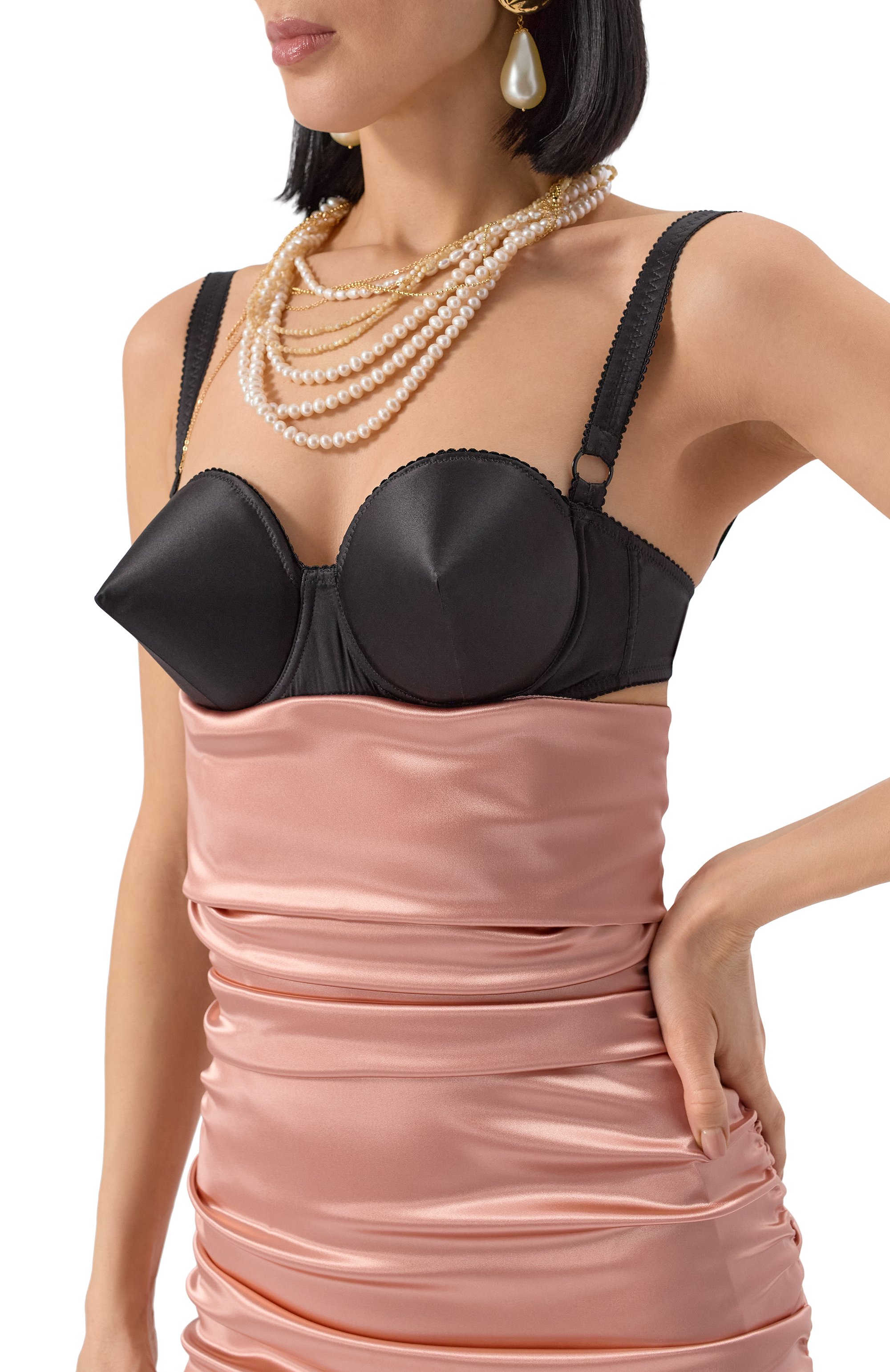 Атласное платье DOLCE & GABBANA, арт. F6TUQT/FURAD, фото 5