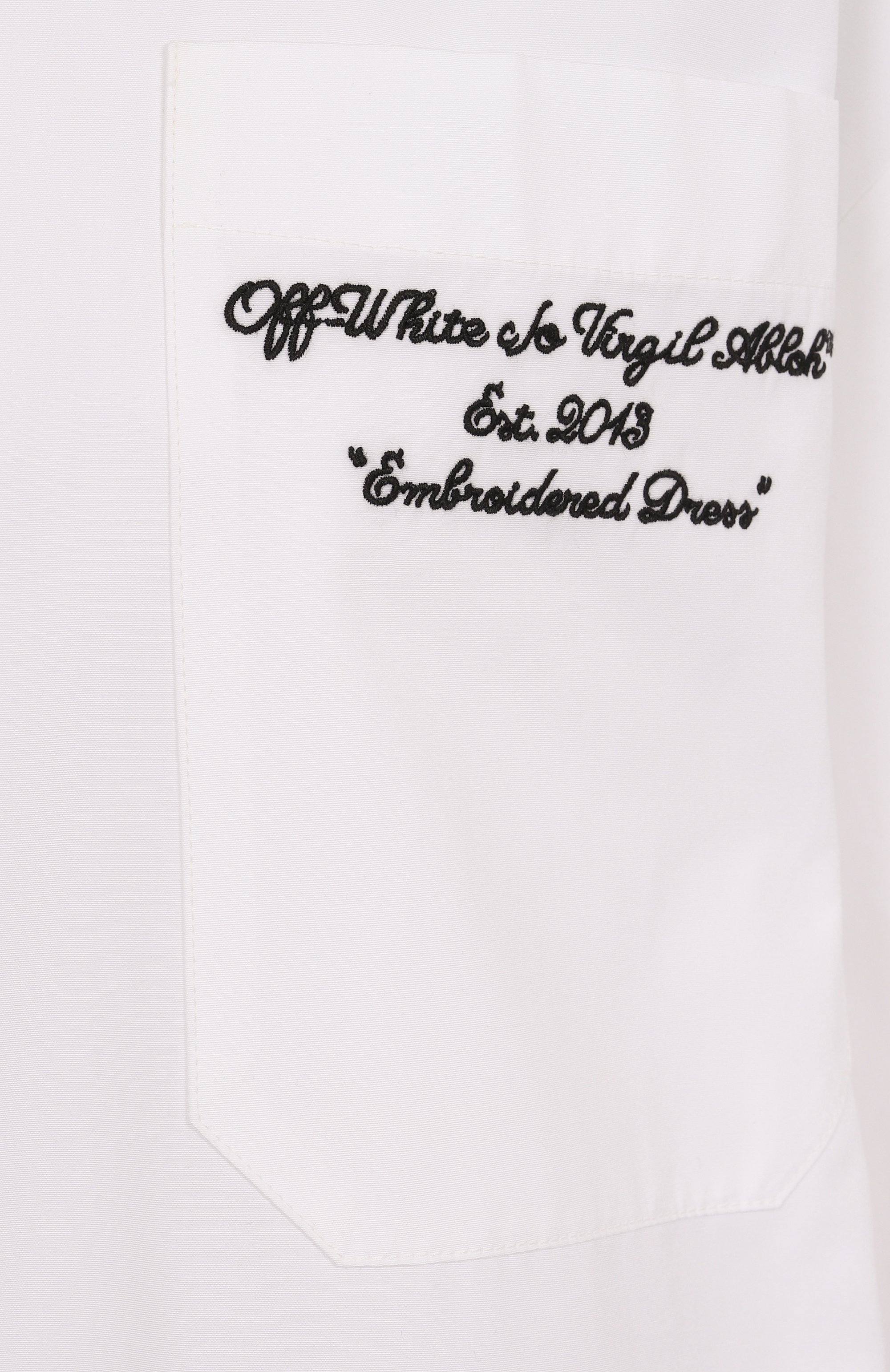 Хлопковое платье-рубашка OFF-WHITE, арт. 0WDG009S25FAB0010110, фото 6