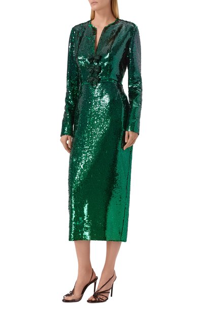 Платье с отделкой пайетками ELIE SAAB, арт. D0796NP25/PA008, фото 2