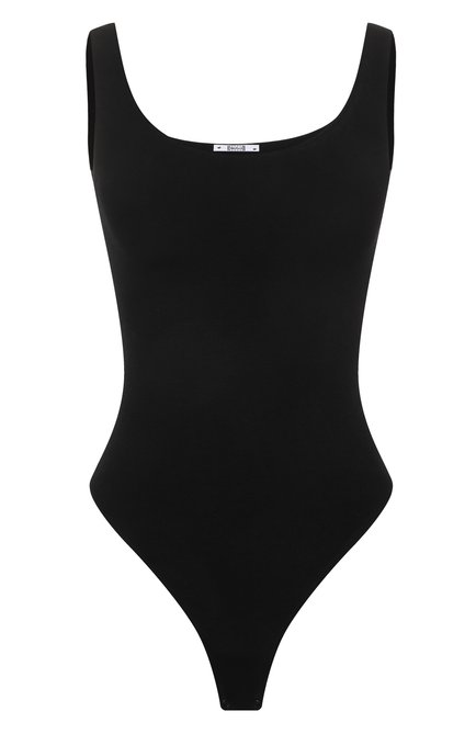 Женское боди WOLFORD черного цвета, арт. 75087 | Фото 1 (Нос: Не проставлено; Материал внешний: Хлопок, Синтетический материал; Материал сплава: Проставлено)