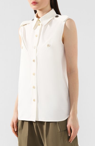 Хлопковая блузка GIVENCHY белого цвета по цене 44650 руб., арт. BW60HD11VH, фото 3 Хлопковая блузка GIVENCHY, арт. BW60HD11VH, фото 3