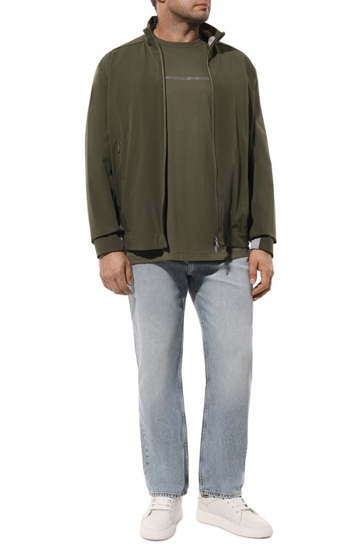 Хлопковая футболка Paul&Shark 23411033 Хаки  23411033 Фото 2