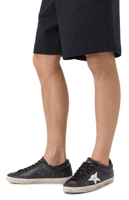 Кожаные кеды Super-Star Golden Goose Deluxe Brand GMF00101.F006896 Чёрный  GMF00101.F006896 Фото 3