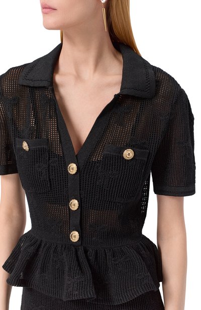 Хлопковое платье SELF-PORTRAIT, арт. PF25-047M-B, фото 5