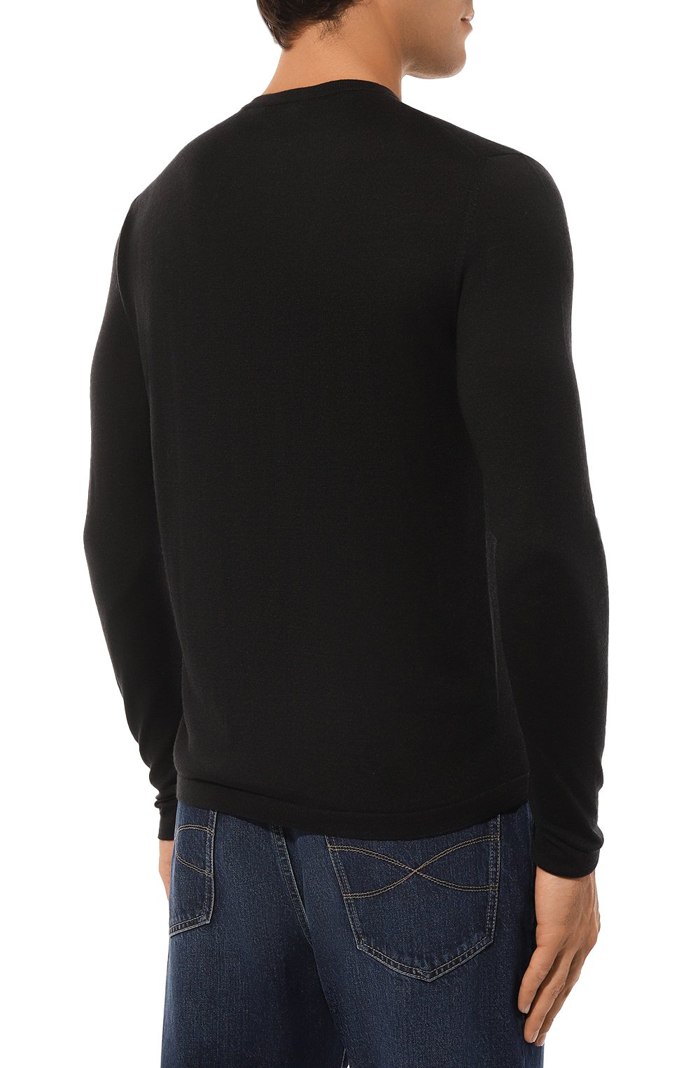 Лонгслив из шерсти и шелка KITON, арт. UMM054304, фото 4