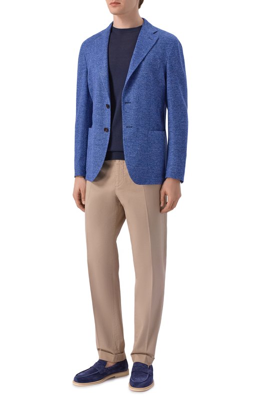 Льняной пиджак Andrea Campagna BIELLA/EE130 Синий  BIELLA/EE130 Фото 2