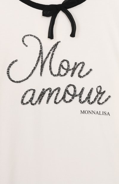 Хлопковый лонгслив MONNALISA, арт. 71F609, фото 3