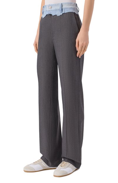 Брюки из шерсти и хлопка MM6, арт. S52KA0557/MTN132, фото 3