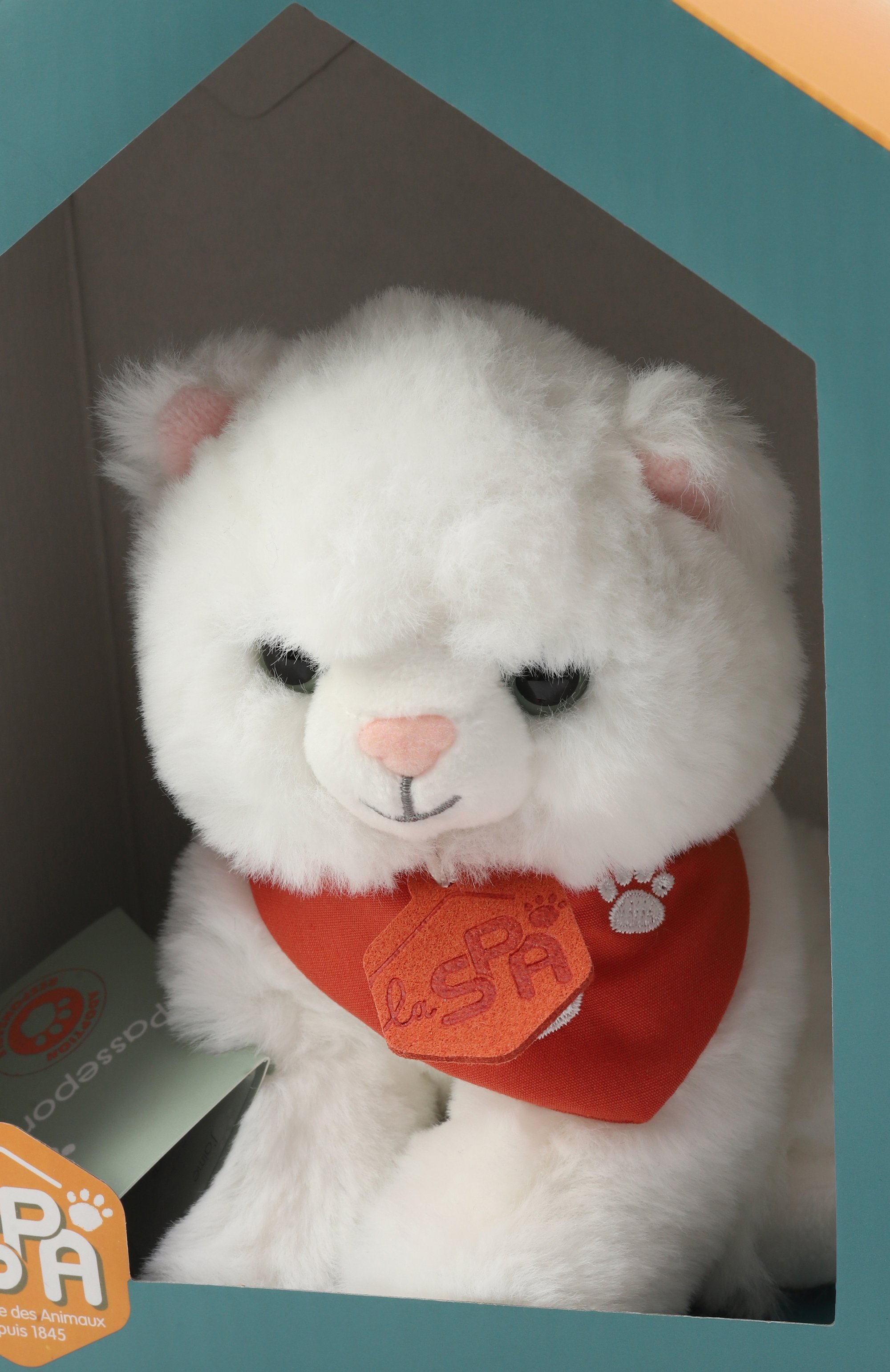 Мягкая игрушка котенок HISTOIRE D`OURS белого цвета по цене 4390 руб., арт. HO3314, фото 2 Мягкая игрушка котенок HISTOIRE D`OURS, арт. HO3314, фото 2