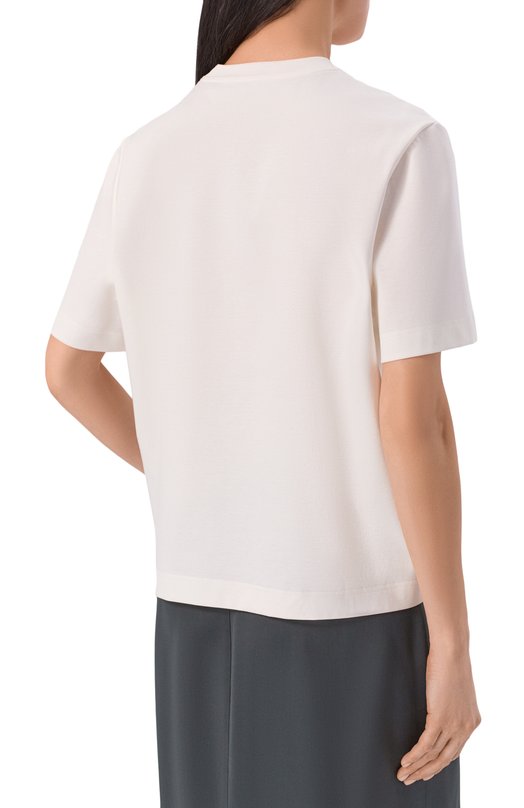 Хлопковая футболка Agnona TT1109E/Y2050E Белый  TT1109E/Y2050E Фото 4