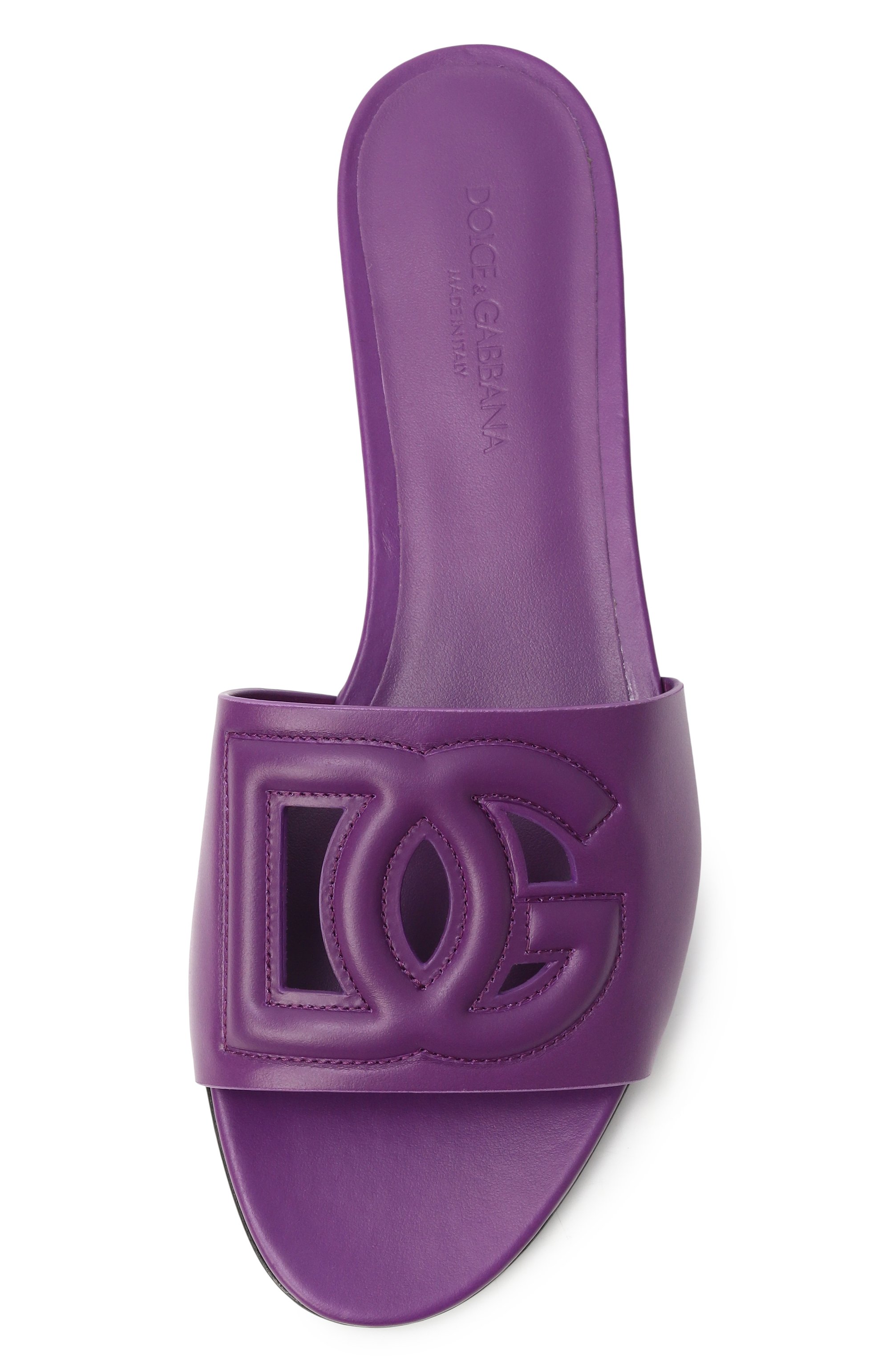 Кожаные шлепанцы bianca DOLCE & GABBANA, арт. CQ0436/AY329, фото 6