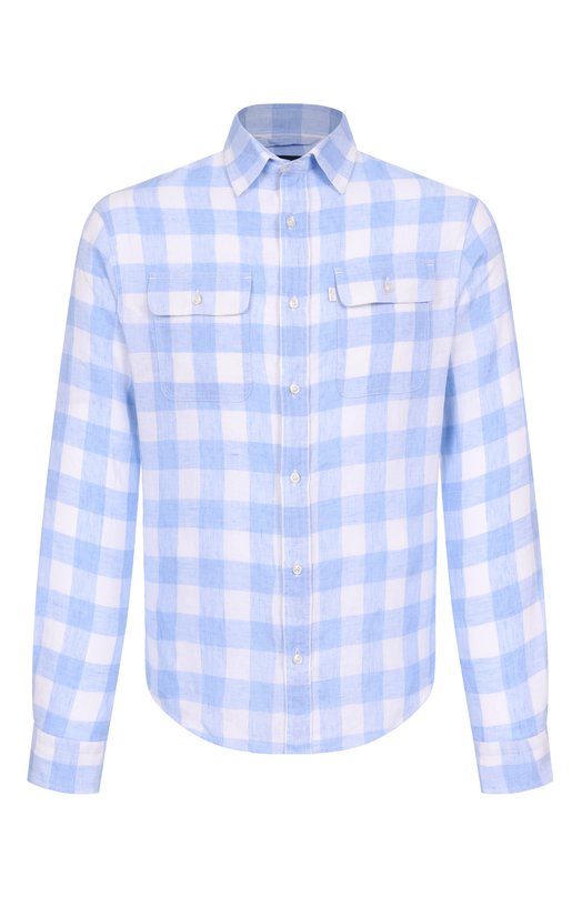 Льняная рубашка Paul&Shark 25413286 Голубой 25413286