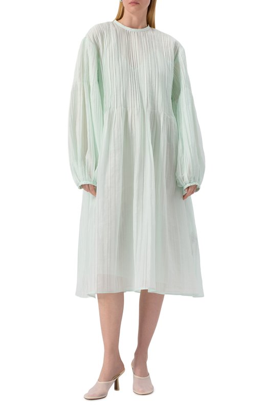 Хлопковое платье Jil Sander J02CT0464-J45014 Зелёный  J02CT0464-J45014 Фото 3