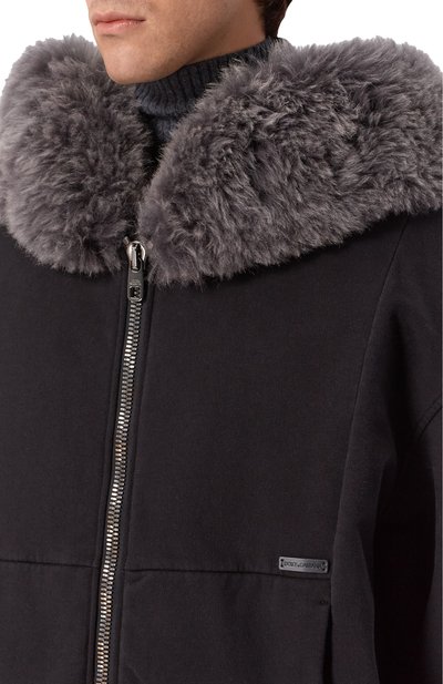 Хлопковый бомбер DOLCE & GABBANA черного цвета по цене 554000 руб., арт. G9BV0Z/G7PLD, фото 5 Хлопковый бомбер DOLCE & GABBANA, арт. G9BV0Z/G7PLD, фото 5