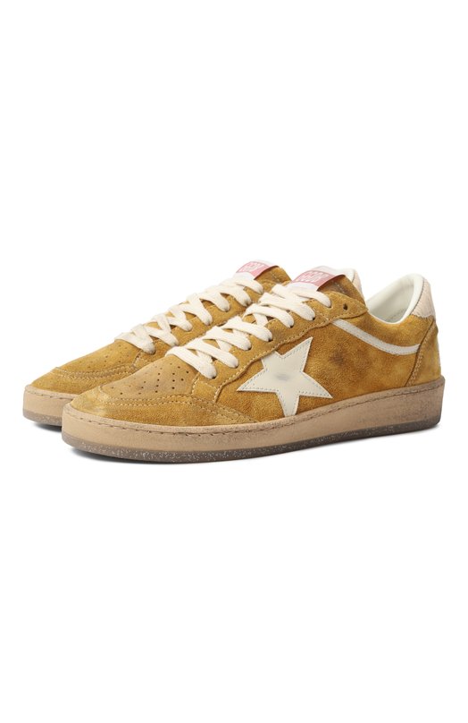 Замшевые кеды Ball Star Golden Goose Deluxe Brand GWF00117.F007473 Бежевый GWF00117.F007473