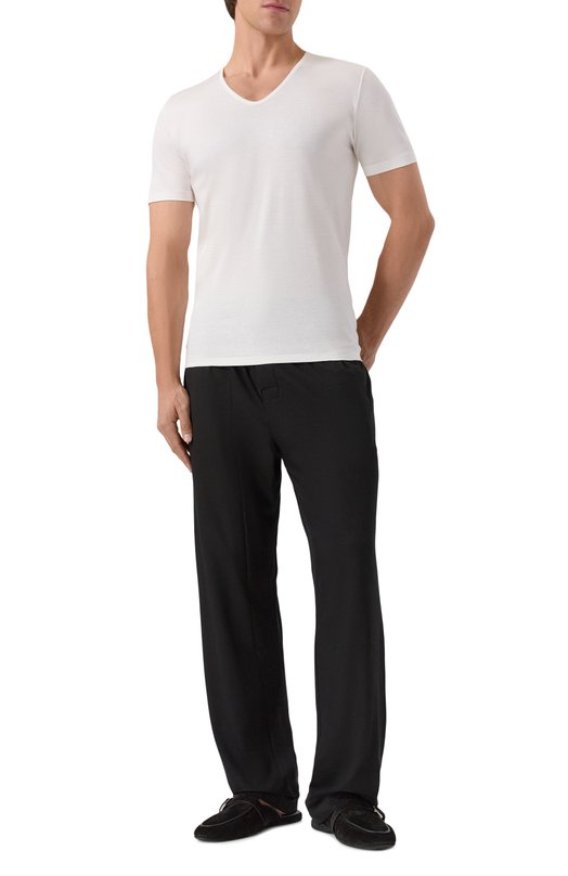 Хлопковая футболка Zimmerli 286-1442 Белый  286-1442 Фото 2