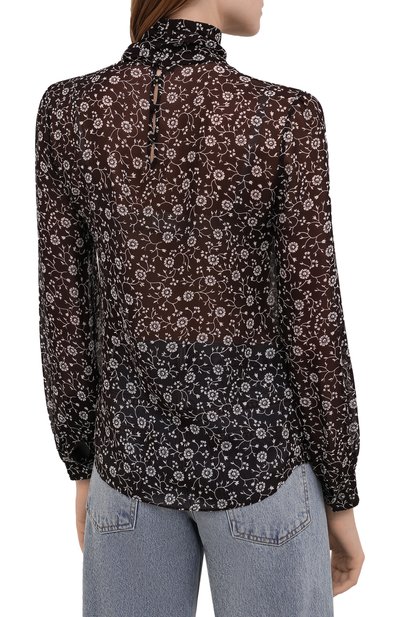 Шелковая блузка SAINT LAURENT, арт. 660870/Y5D08, фото 4