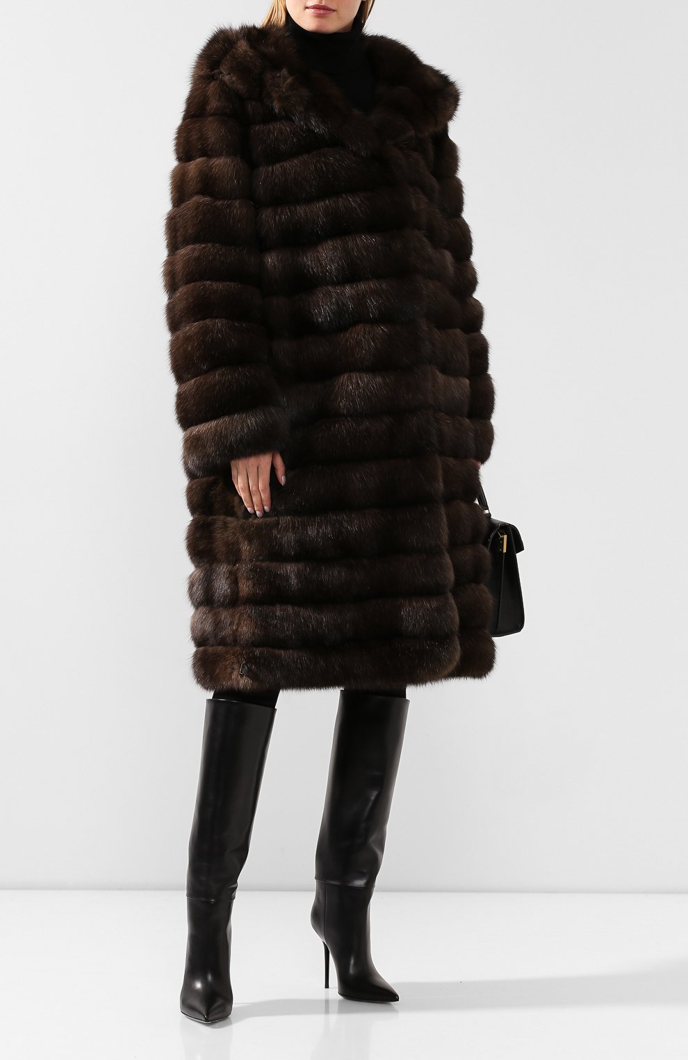 Шуба из меха соболя YVES SALOMON коричневого цвета по цене 7235000 руб., арт. 20WYM42905ZICV, фото 2 Шуба из меха соболя YVES SALOMON, арт. 20WYM42905ZICV, фото 2