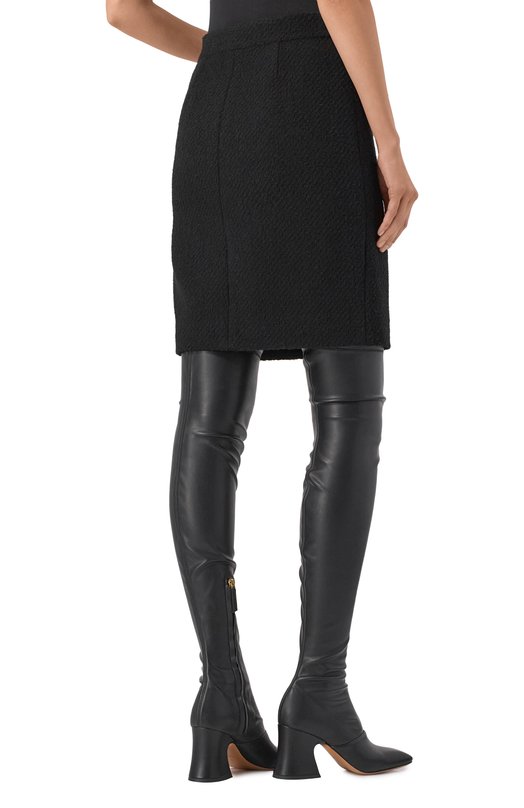 Шерстяная юбка Chloé CH25AJU10935 Чёрный  CH25AJU10935 Фото 4