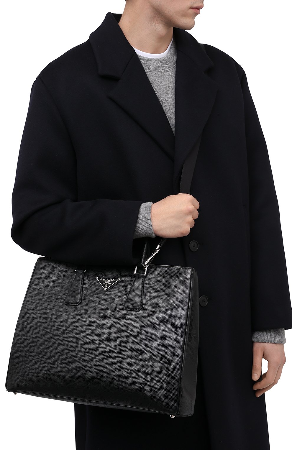 Кожаная сумка-тоут PRADA, арт. 2VG061-2FAD-F0002-OOF, фото 6