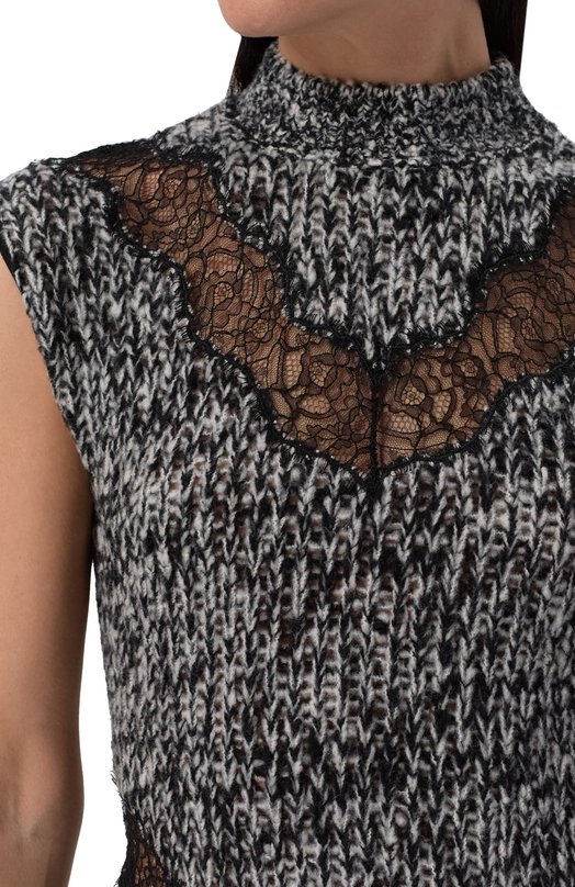 Платье из шерсти и кашемира Giambattista Valli 25FWPVCM0M19/15WCA Серый  25FWPVCM0M19/15WCA Фото 5
