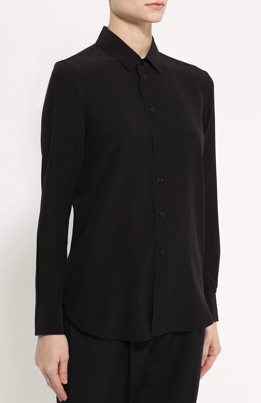 Шелковая блуза прямого кроя SAINT LAURENT, арт. 395733/YYD02, фото 3