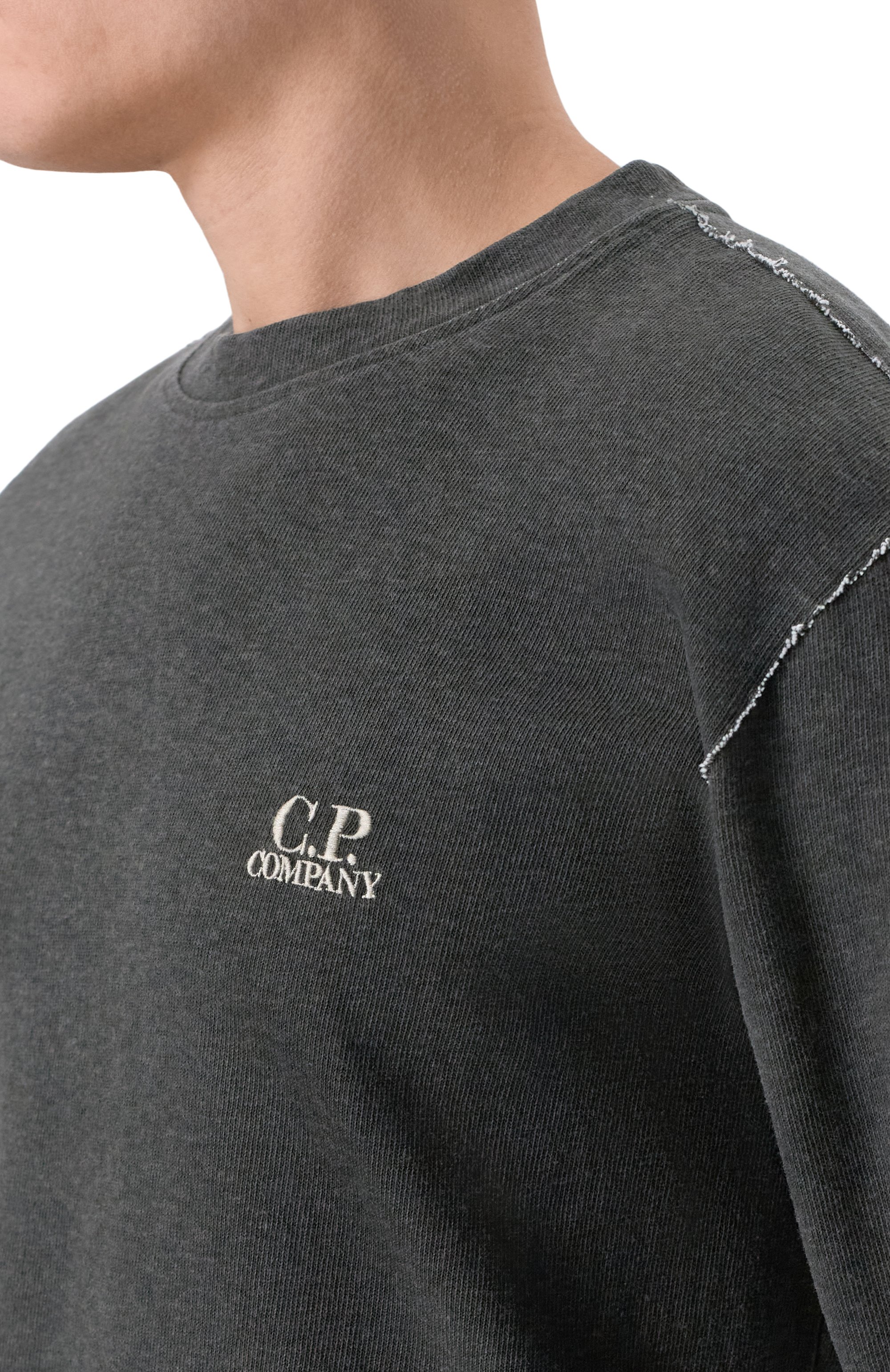 Хлопковый свитшот C.P. COMPANY серого цвета по цене 34750 руб., арт. 20CMSS198A/110644P, фото 5 Хлопковый свитшот C.P. COMPANY, арт. 20CMSS198A/110644P, фото 5