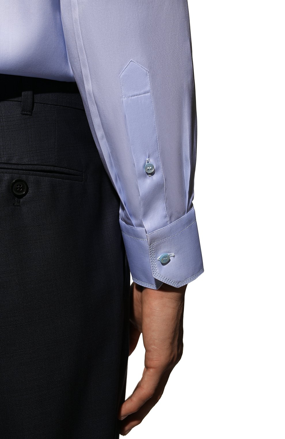 Хлопковая сорочка ZILLI голубого цвета по цене 89950 руб., арт. MFX-30803-51465/0007, фото 6 Хлопковая сорочка ZILLI, арт. MFX-30803-51465/0007, фото 6