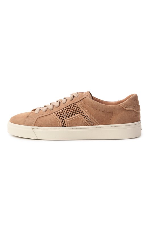 Замшевые кеды Santoni WBGG61346PNNTWRS Коричневый  WBGG61346PNNTWRS Фото 4