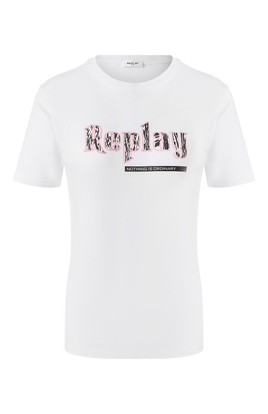 

Хлопковая футболка Replay, Белый