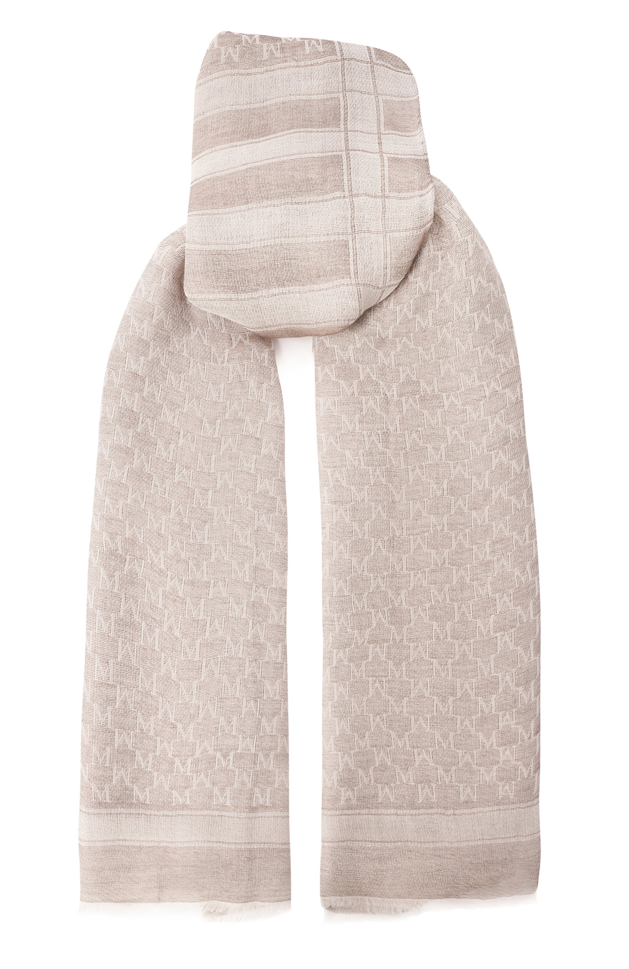 Шарф из шерсти и шелка MAX MARA бежевого цвета по цене 44500 руб., арт. MXA0RA, фото 1 Шарф из шерсти и шелка MAX MARA, арт. MXA0RA, фото 1