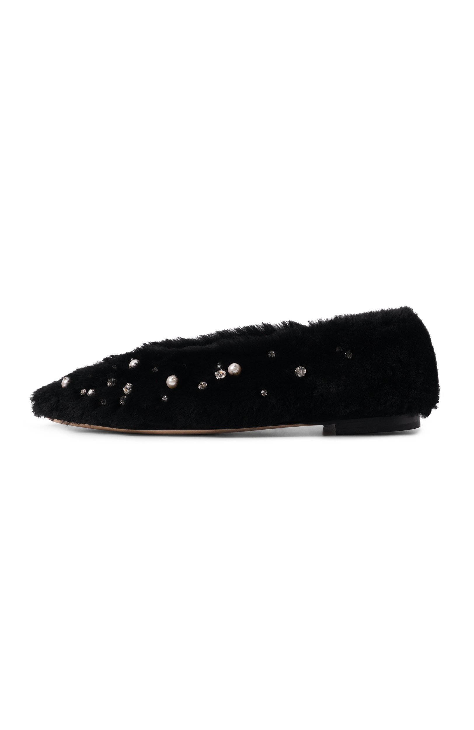 Меховые балетки margot JIMMY CHOO, арт. MARG0TFLATBWD, фото 4
