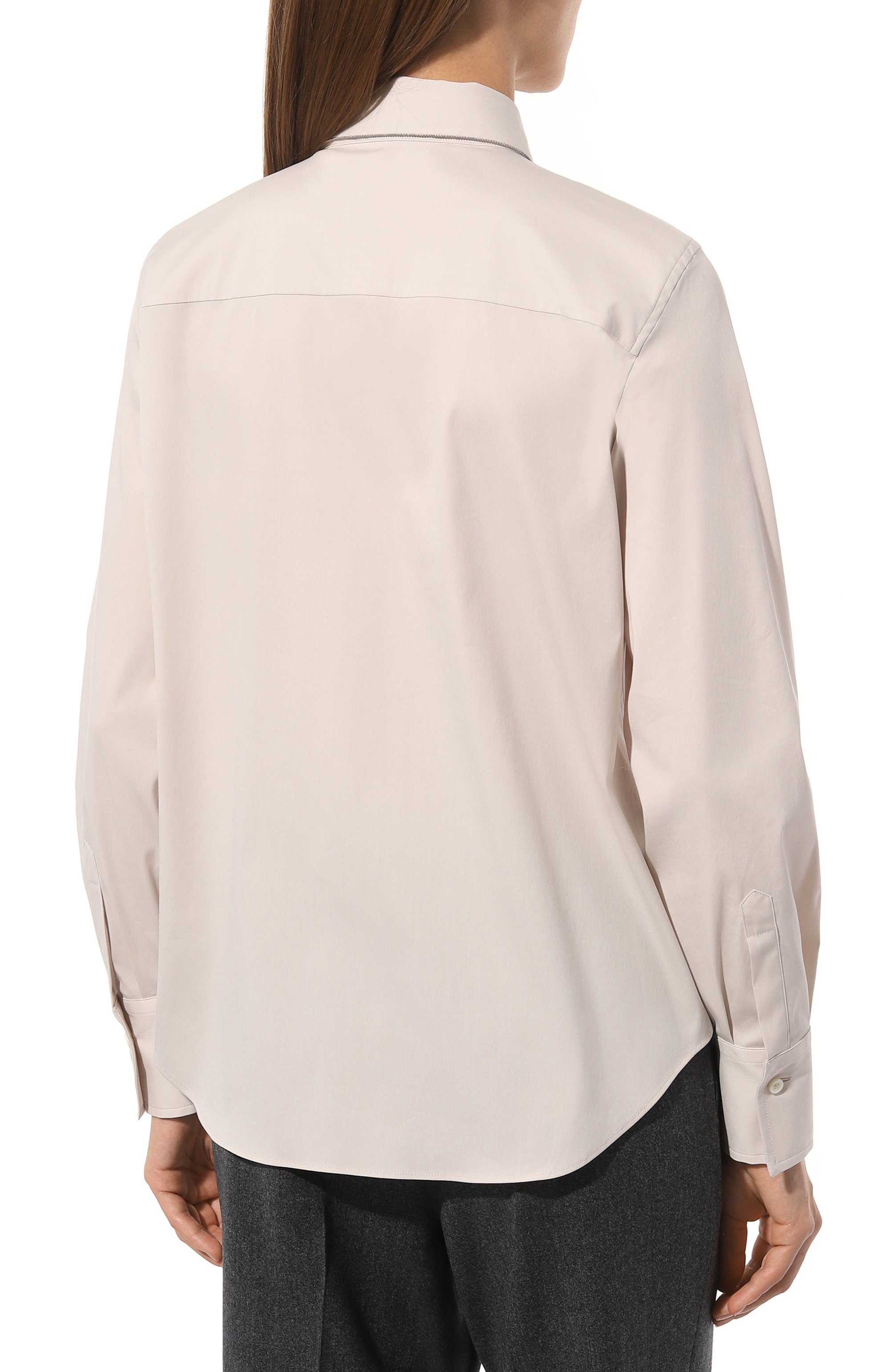 Хлопковая рубашка BRUNELLO CUCINELLI, арт. M0091B1367, фото 4