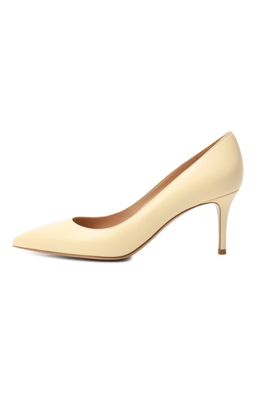 Кожаные туфли Gianvito 70 Gianvito Rossi G26770.70RIC.VITCREA Жёлтый  G26770.70RIC.VITCREA Фото 4
