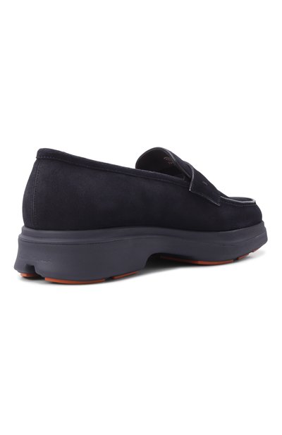 Замшевые пенни-лоферы SANTONI, арт. MGEG19238BLASR0V, фото 4