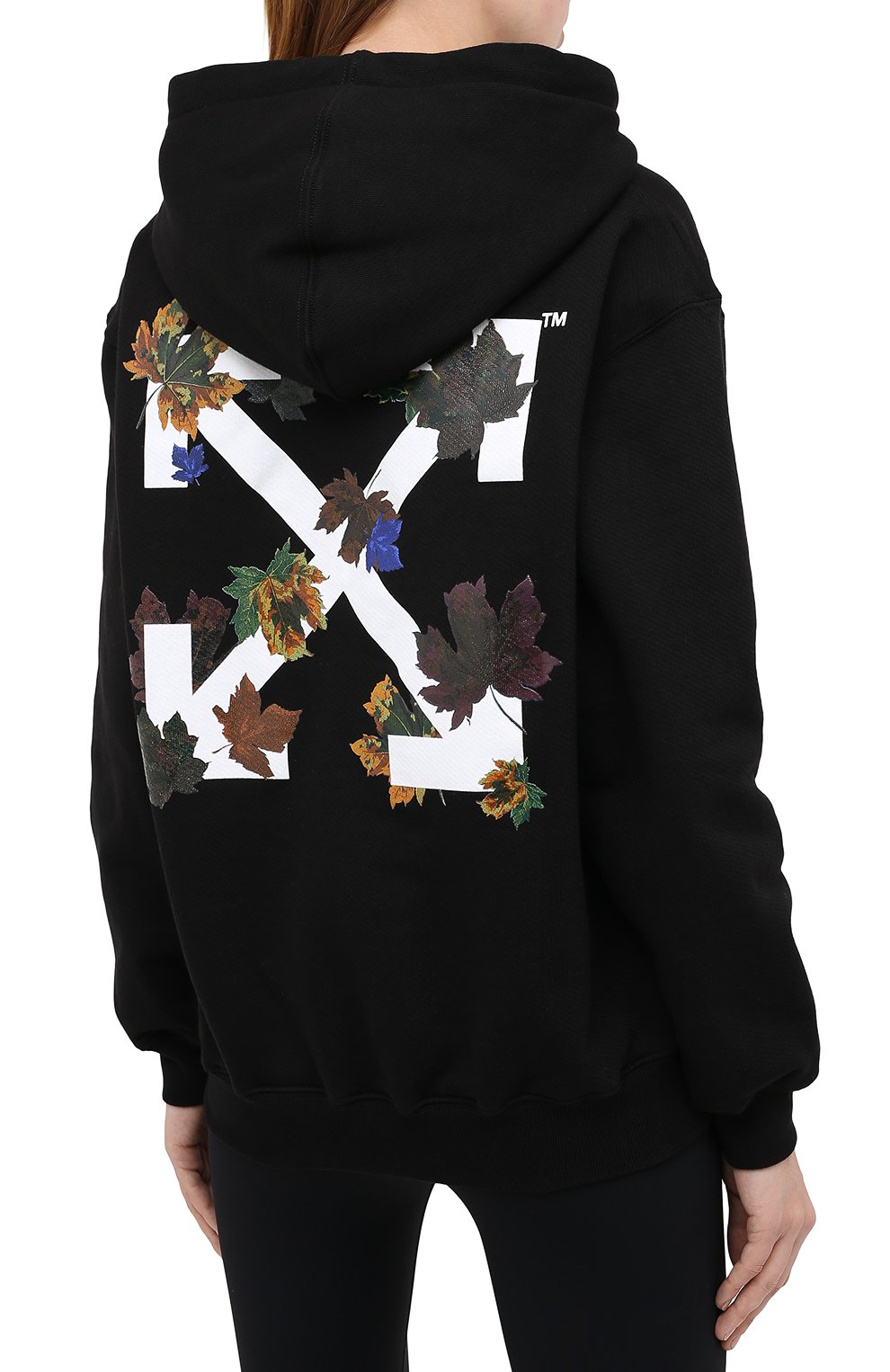 Хлопковое худи OFF-WHITE черного цвета по цене 66300 руб., арт. 0WBB032E20JER0031001, фото 4 Хлопковое худи OFF-WHITE, арт. 0WBB032E20JER0031001, фото 4