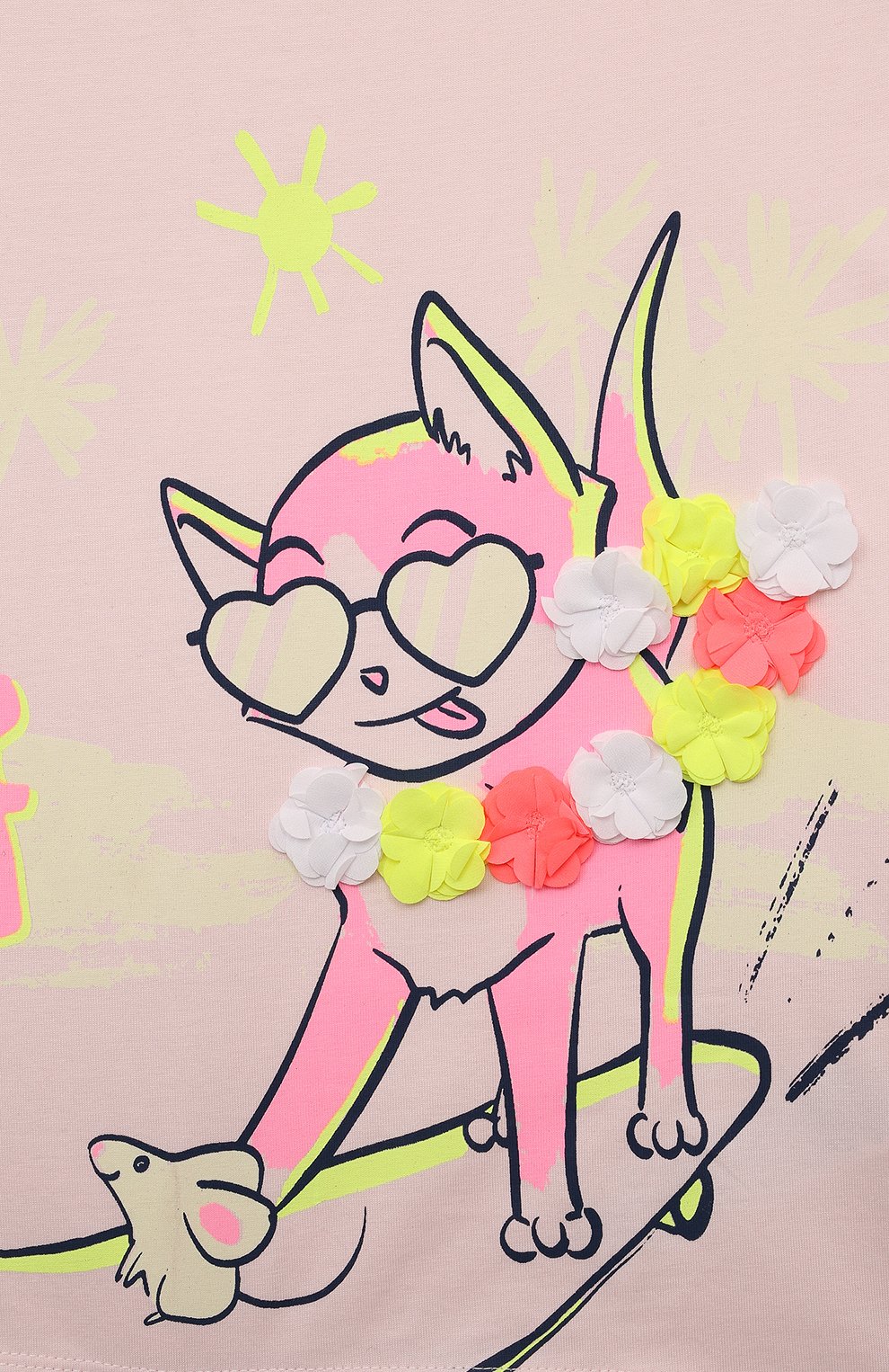 Хлопковая футболка BILLIEBLUSH светло-розового цвета по цене 3960 руб., арт. U20086, фото 3 Хлопковая футболка BILLIEBLUSH, арт. U20086, фото 3