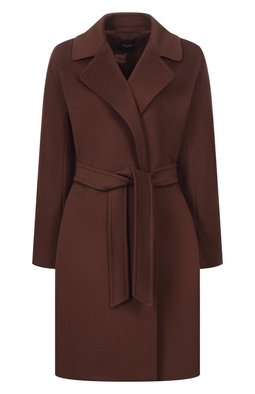 Шерстяное пальто Weekend Max Mara C0RTE Коричневый C0RTE