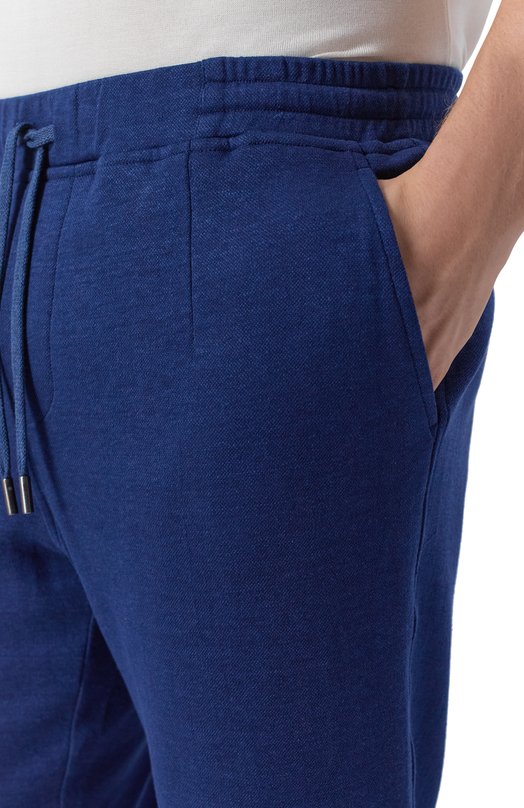 Брюки из хлопка и льна Capobianco 20M704.DH00. Синий  20M704.DH00. Фото 5