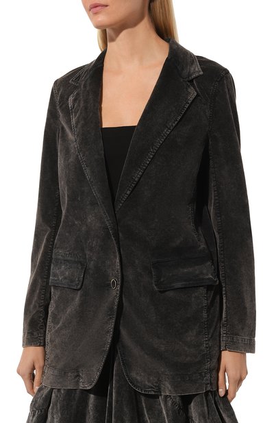 Бархатный жакет UMA WANG темно-серого цвета по цене 103500 руб., арт. UP6020, фото 3 Бархатный жакет UMA WANG, арт. UP6020, фото 3