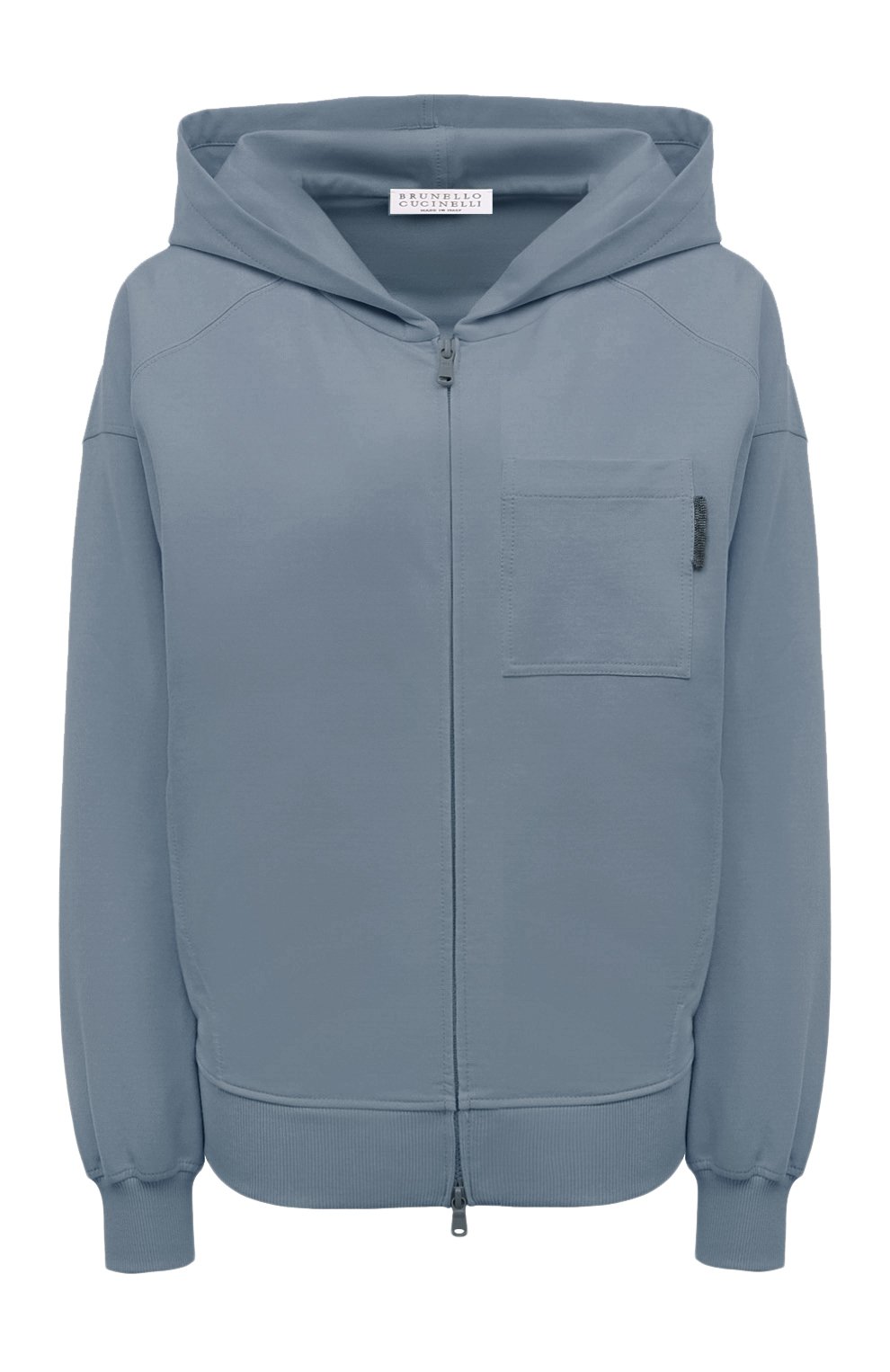 Хлопковая толстовка BRUNELLO CUCINELLI синего цвета по цене 154000 руб., арт. MH827BP426, фото 1 Хлопковая толстовка BRUNELLO CUCINELLI, арт. MH827BP426, фото 1
