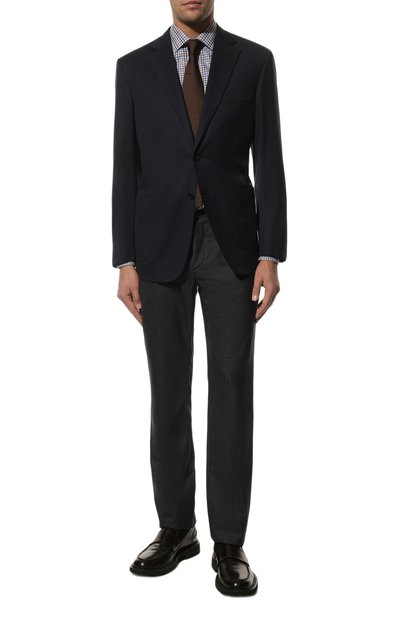 Хлопковая сорочка CORNELIANI синего цвета по цене 37700 руб., арт. 90P010-2811265/00, фото 2 Хлопковая сорочка CORNELIANI, арт. 90P010-2811265/00, фото 2