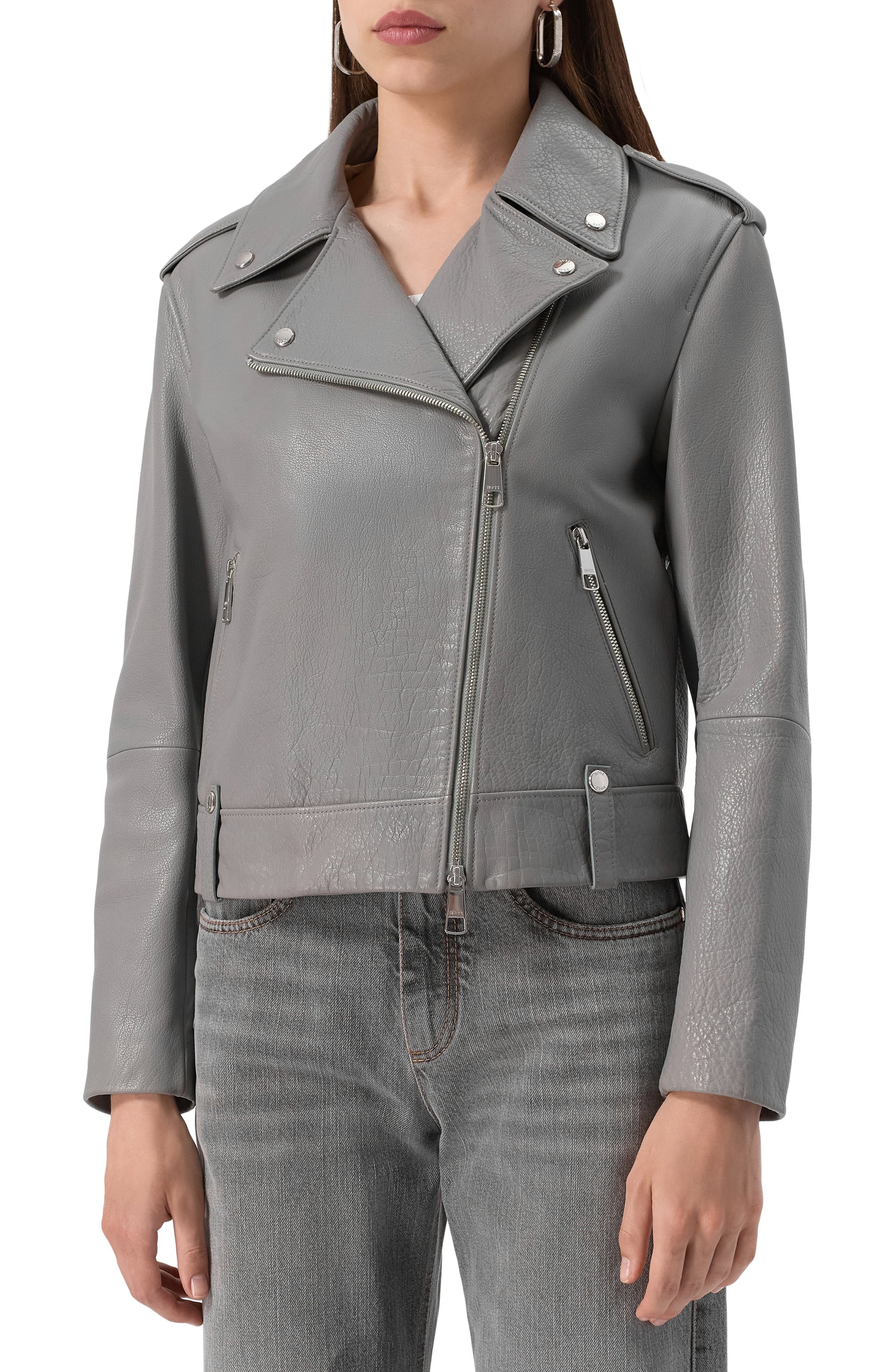 Кожаная куртка BOSS ORANGE, арт. 50541769, фото 3