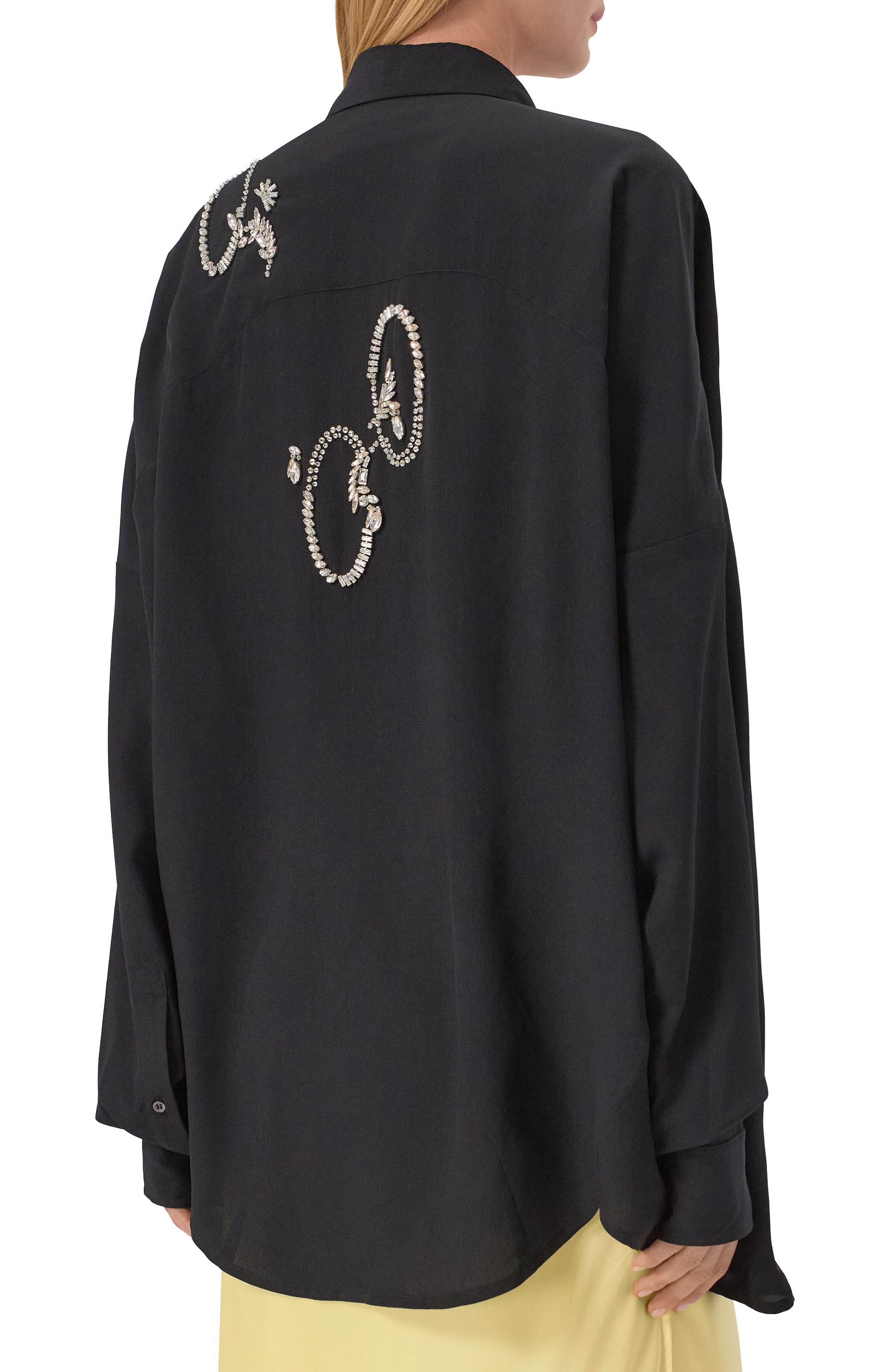 Рубашка с отделкой стразами DRIES VAN NOTEN, арт. 010759/3078, фото 4