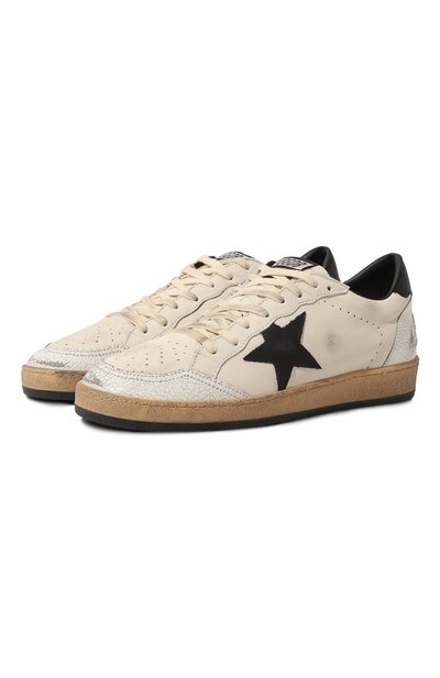Мужские кожаные кеды ball star GOLDEN GOOSE DELUXE BRAND, арт. GMF00117.F003771